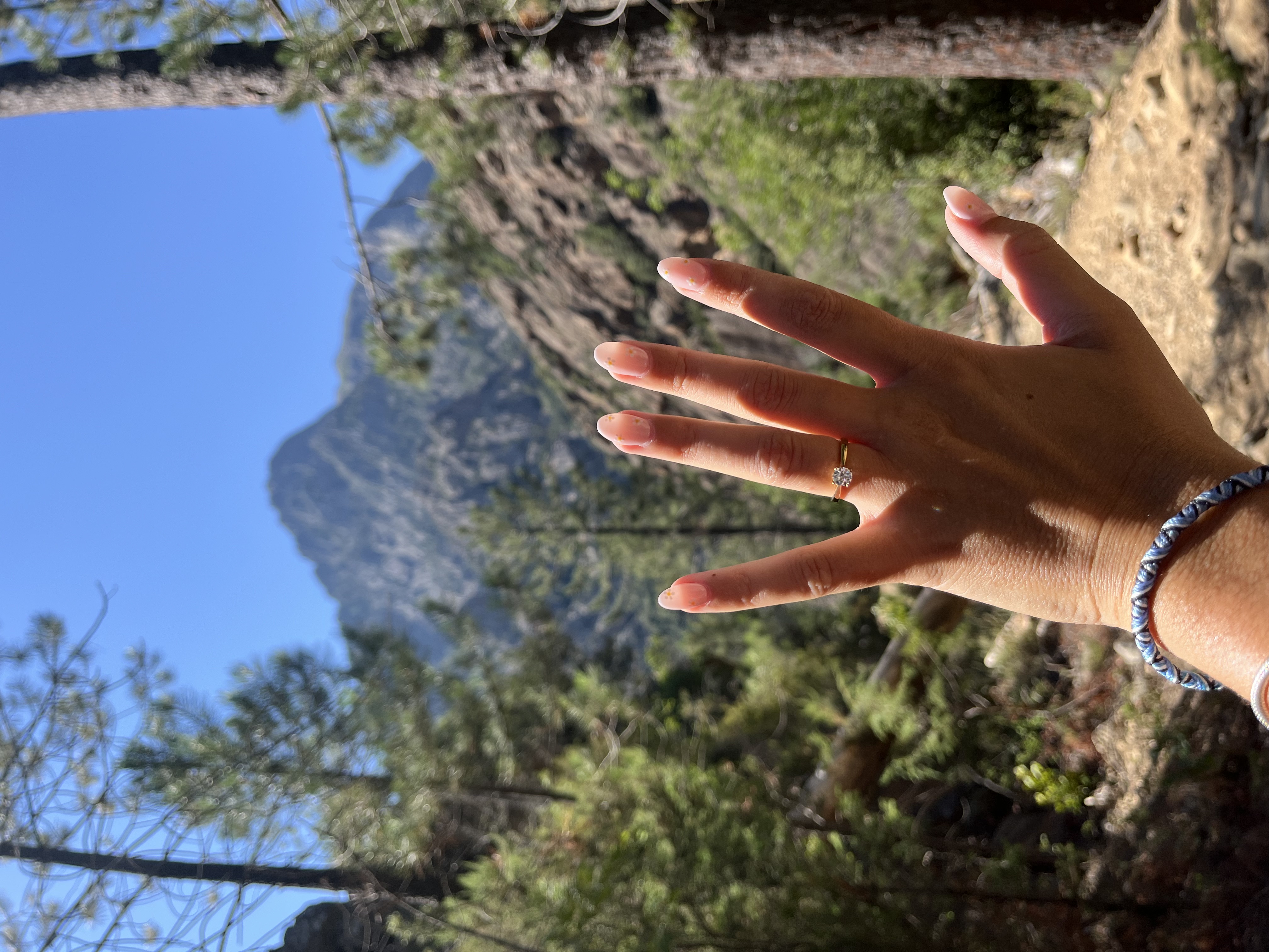 Exploration de la région de Florence, puis séjour en Corse où nous nous sommes fiancés dans la forêt de Bonifatu, entourés de nature.